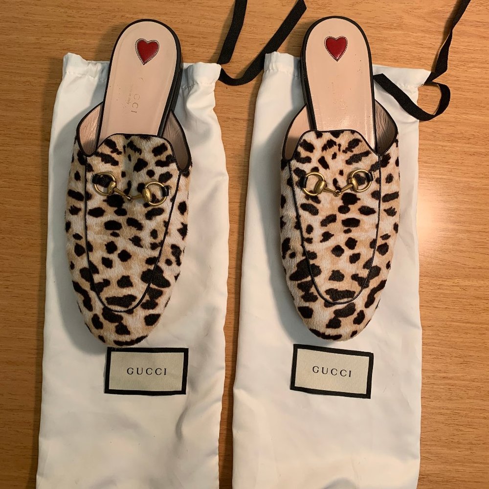 Leopard Gucci Princetown Slipper 41IT/11US